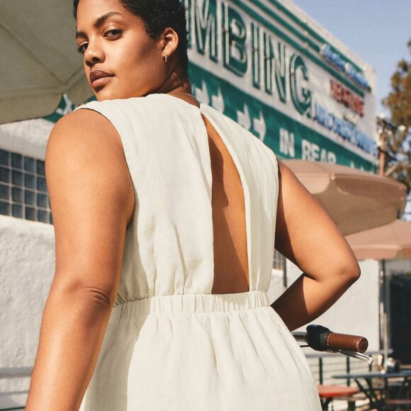 Everlane The Linen Open-Back Dress - Picture 5 of 10